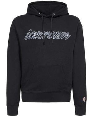 ICECREAM Logo-Print Hoodie - Black