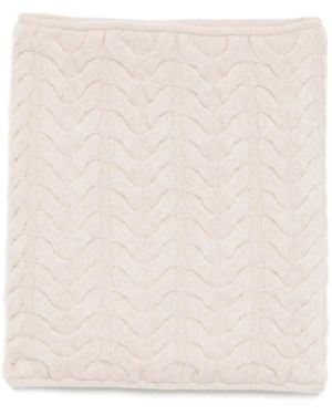 N.Peal Cashmere Cable Snood - Natural
