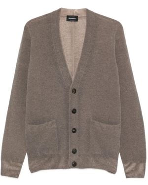 AROVESCIO Geknöpfter Cardigan - Braun