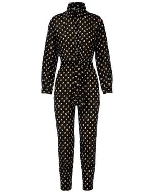 Tessitura Body Couture Golden Hour Crystal-Embellished Jumpsuit - Black