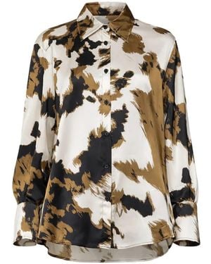 Kaos Long-Sleeve Patterned Shirt - White