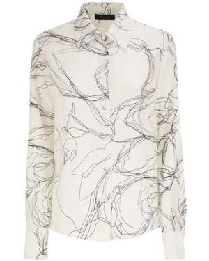 Fabiana Filippi Abstract-Print Long-Sleeve Shirt - White
