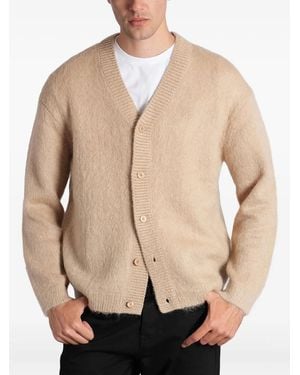 Maison Kitsuné Brushed Mohair Comfort Cardigan - Natural