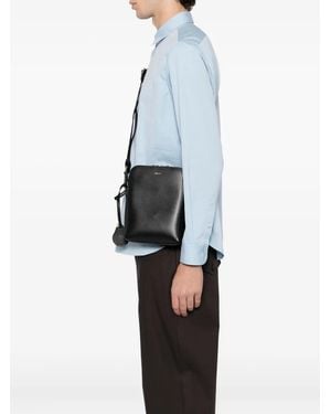 Bally Logo-Print Messenger Bag - Blue