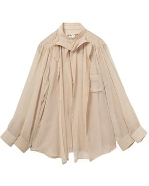 Comme des Garçons Sheer Panelled Shirt - Natural