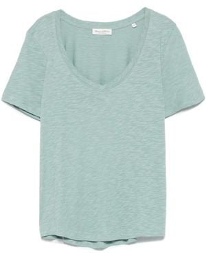 Marc O' Polo Slub-Texture T-Shirt - Blue