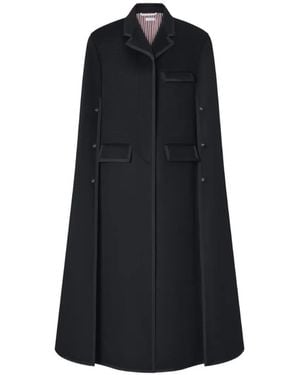 Thom Browne Chesterfield Cashmere Cape - Black