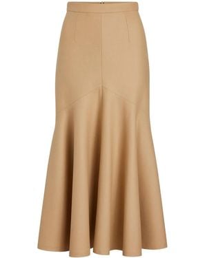 Patou Mermaid Midi-Rok - Naturel