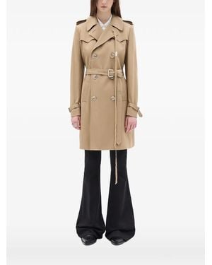 Ann Demeulemeester Zweireihiger Trenchcoat - Natur