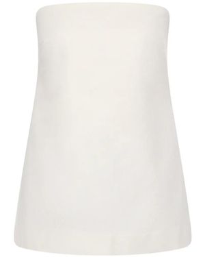 St. Agni Strapless Tie Top - White