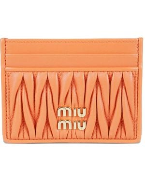 Miu Miu Matelassé-Kartenetui - Orange