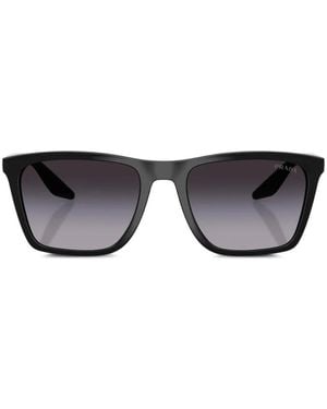 Prada Linea Rossa Sonnenbrille Mit Eckigem Gestell - Schwarz
