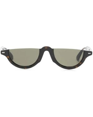KENZO Geometric-Frame Sunglasses - Brown
