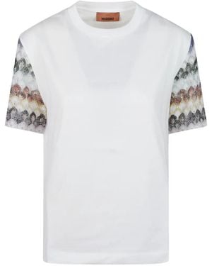 Missoni Zigzag-Sleeve T-Shirt - White