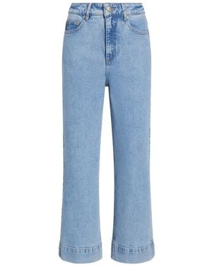 Cinq À Sept Joey Cropped Wide-Leg Jeans - Blue