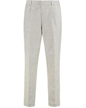BOSS Pleat-Detail Trousers - Grey