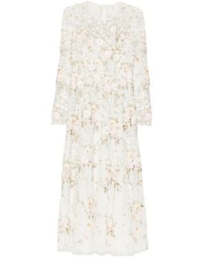 Needle & Thread Garden Rose Ankle Gown - White