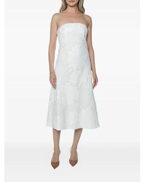 Ted Baker Sannii Strapless Floral-Jacquard Midi Dress - White