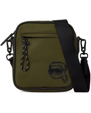 Karl Lagerfeld Borsa Messenger Ikon Con Stampa - Verde