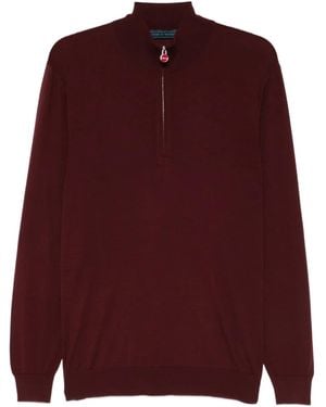 Kiton Mock-Neck Jumper - Red