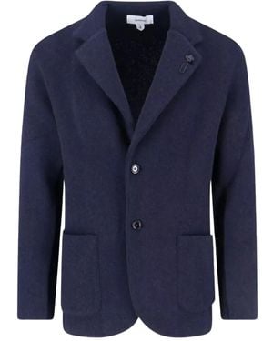Lardini Einreihiges Sakko aus Kaschmir - Blau