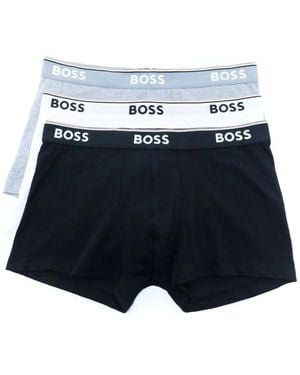 BOSS ストライプトリム ボクサーパンツ - ブルー