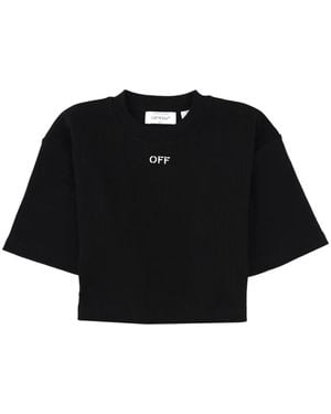 Off-White c/o Virgil Abloh T-Shirt Off Stamp Crop - Black