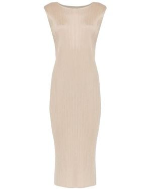 Pleats Please Issey Miyake Pleated Dress - White