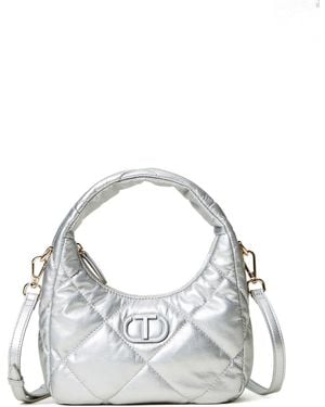 Twinset Padded Quilted Tote Bag - White