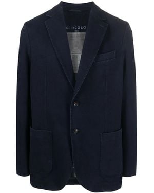 Circolo 1901 Single-Breasted Cotton-Blend Blazer - Blue