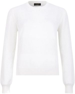 Gran Sasso Open Knit Jumper - White