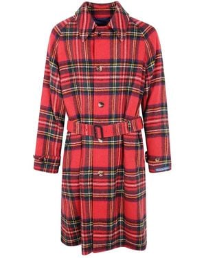 Polo Ralph Lauren Plaid-check Belted Coat - レッド