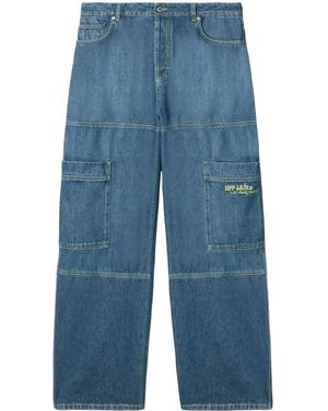 Off-White c/o Virgil Abloh Irregular Cargo Jeans - Blue