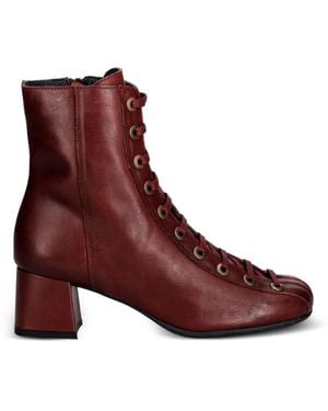 Fly London Bottines Lacées À Empiècements - Purple