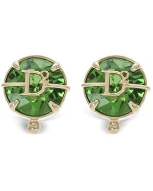 DSquared² Ohrclips Mit Kristallen - Grün