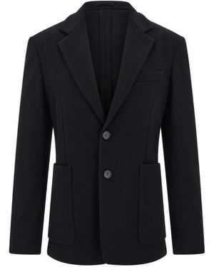 Ferragamo Single-Breasted Jersey Blazer - Blue