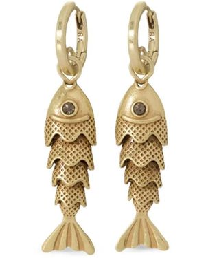 Roxanne Assoulin Fish-Pendant Drop Earrings - Metallic