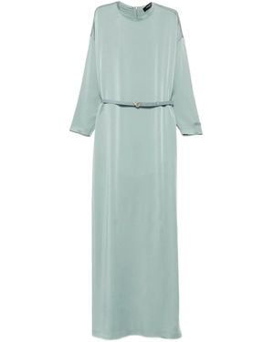 Fabiana Filippi Belted Long-Sleeve Maxi Dress - Green