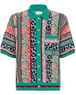 Laneus Chemise En Maille À Manches Courtes - Green