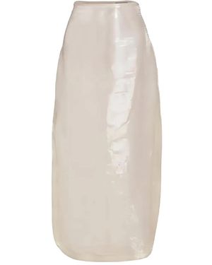 A.W.A.K.E. MODE Sequined Slit Skirt - White