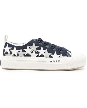 Amiri Star-Patch Platform Trainers - White