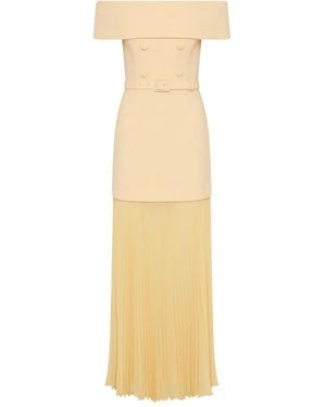 Rebecca Vallance Muriel Off-Shoulder Pleated Midi Dress - Metallic