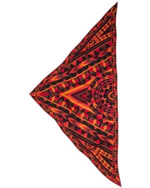 PUCCI Pañuelo De Seda Con Motivo Geométrico - Rojo