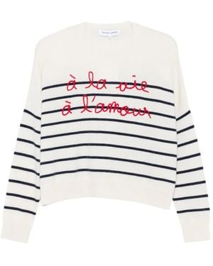 Maison Labiche Buzelin ストライプ セーター - ホワイト
