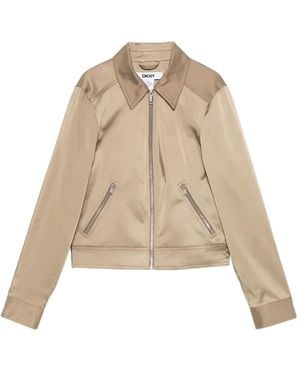 DKNY Zip-Up Jacket - Natural