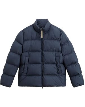 Woolrich Quilted High-Neck Jacket - Blue