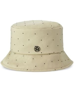 Maison Michel Axel Strass Cotton Bucket Hat - Natural