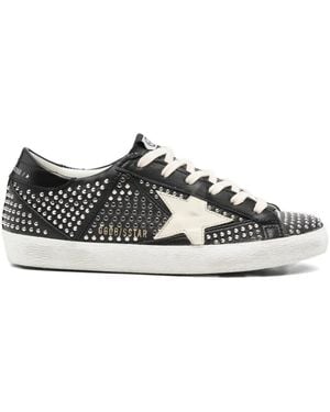 Golden Goose Sneakers Super-Star Con Borchie - Nero