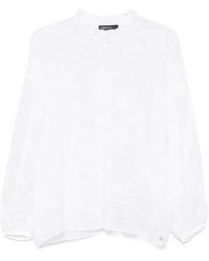 Marc Cain Leaf-Motif Blouse - White