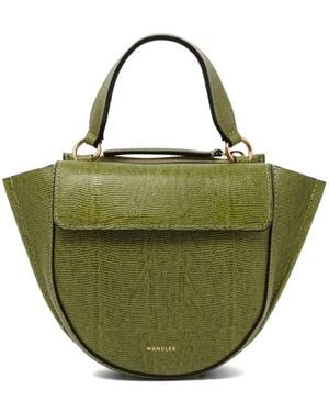 Wandler Hortensia Lizard-Effect Tote Bag - Green